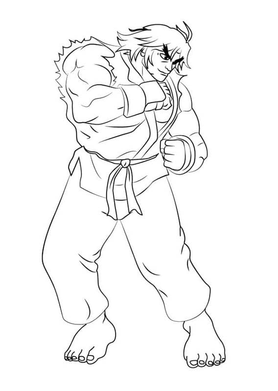 Görüntü Street Fighter ücretsiz Boyama Sayfası