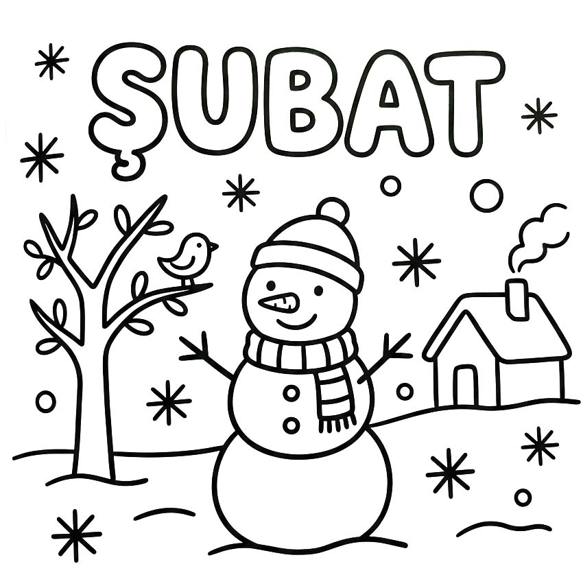 Görüntü Şubat kolay Boyama Sayfası