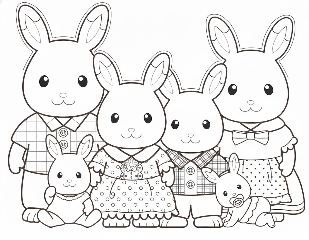 Görüntü Sylvanian Families ücretsiz yazdırılabilir Boyama Sayfası
