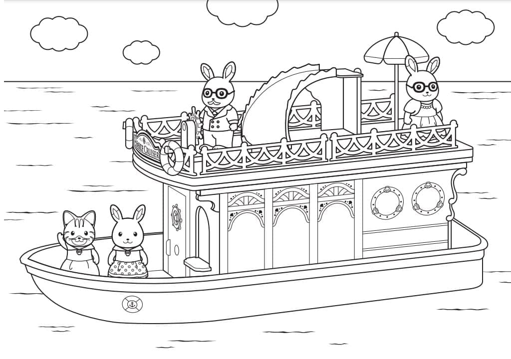 Görüntü Sylvanian Families ücretsiz Boyama Sayfası