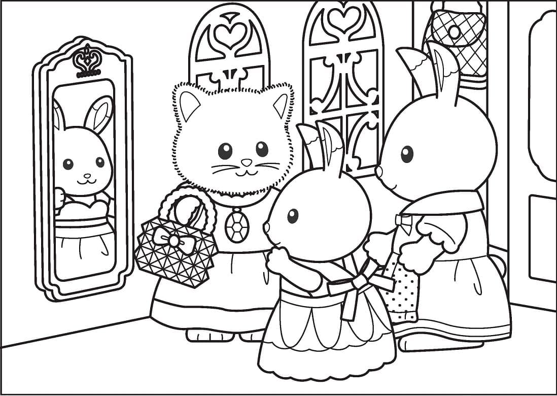 Görüntü Sylvanian Families Boyama Sayfası