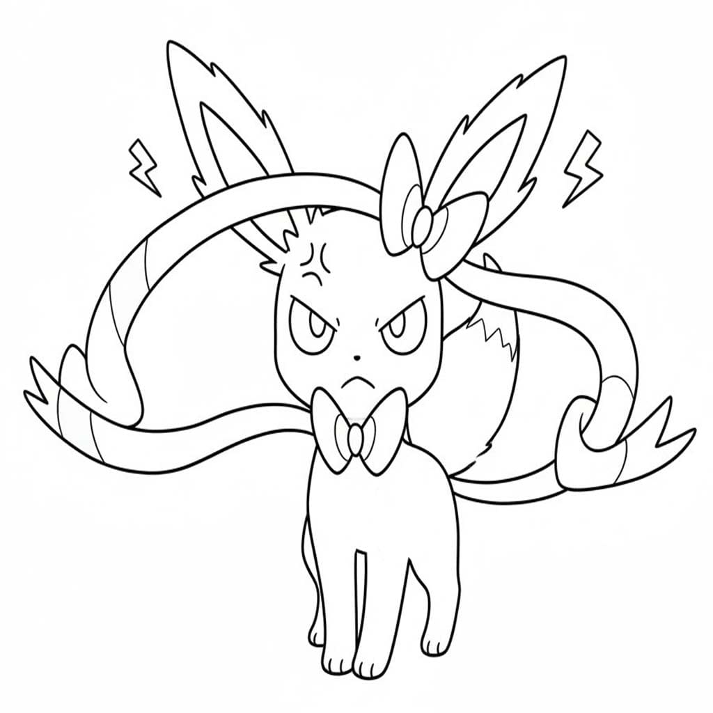 Görüntü Sylveon taslak Boyama Sayfası
