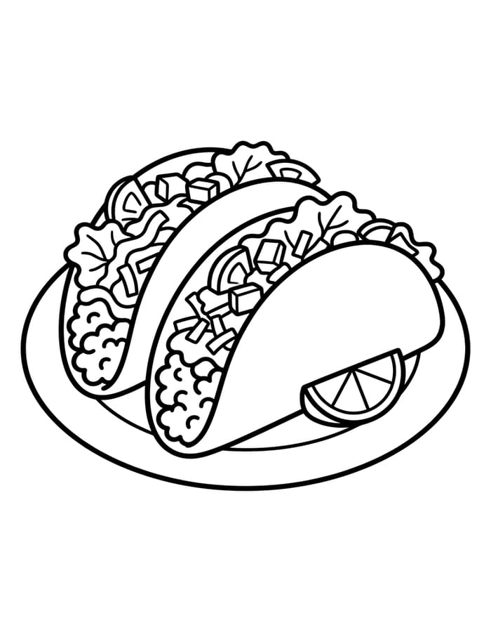 Görüntü Taco Boyama Sayfası