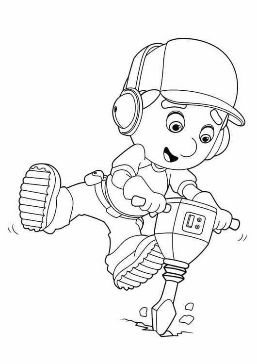 Görüntü Tamirci Manny kolay Boyama Sayfası