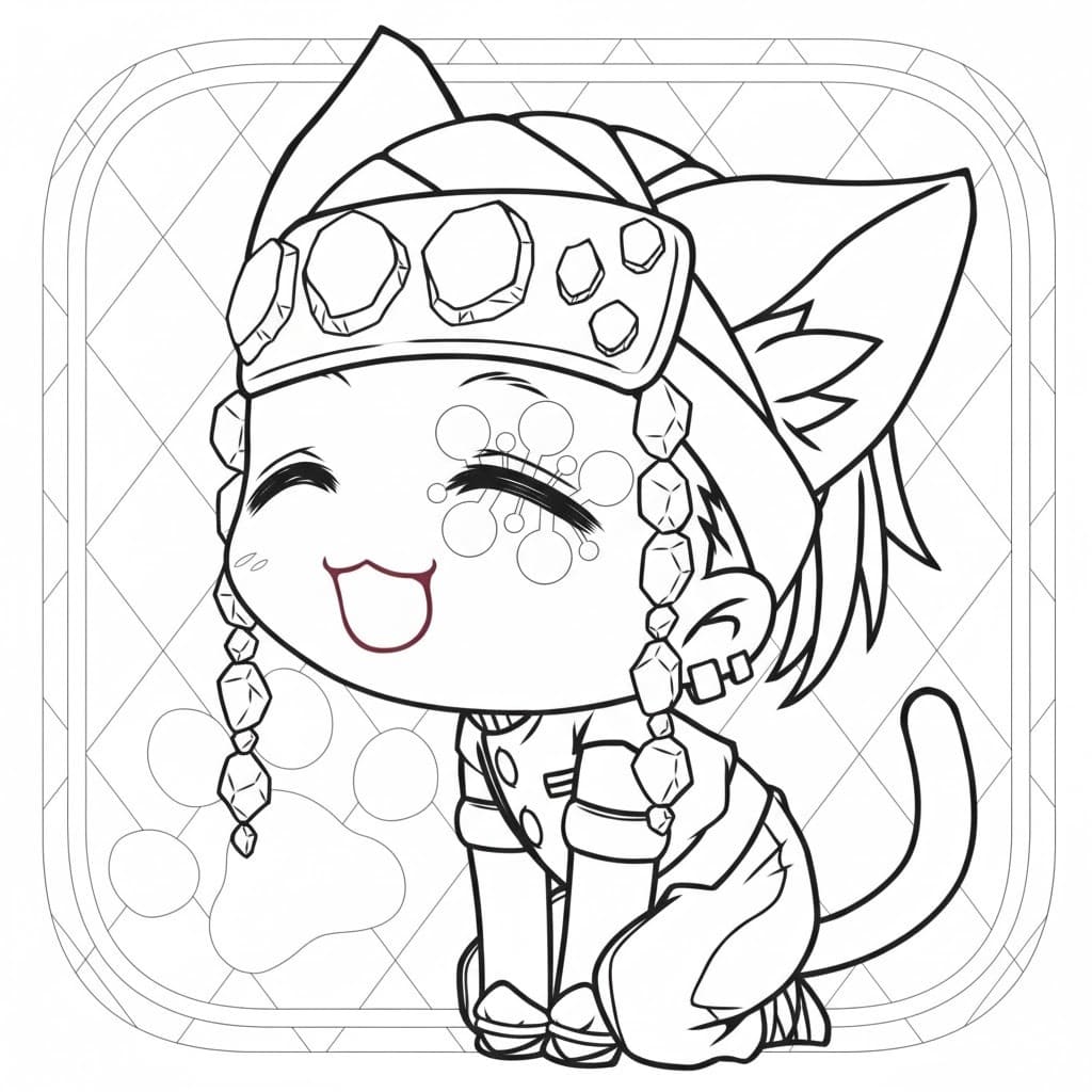 Görüntü Tengen Uzui ücretsiz yazdırılabilir Boyama Sayfası