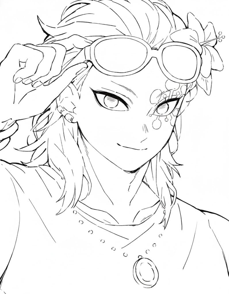 Görüntü Tengen Uzui Boyama Sayfası