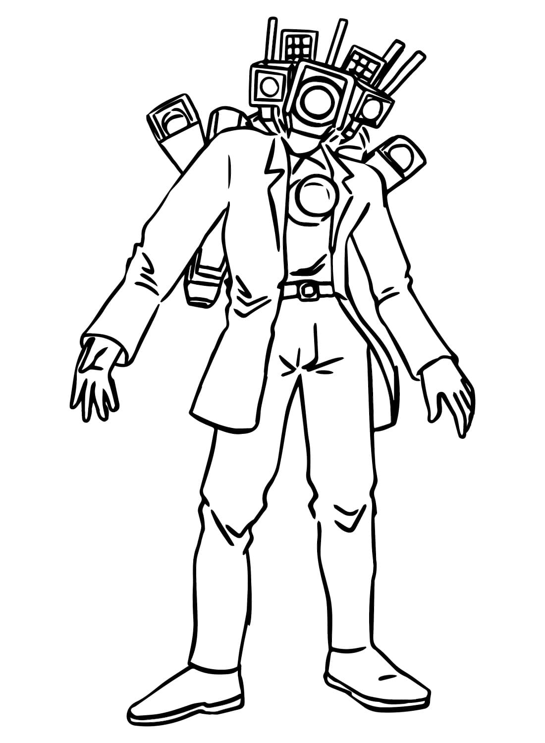 Görüntü Titan Cameraman ücretsiz yazdırılabilir Boyama Sayfası