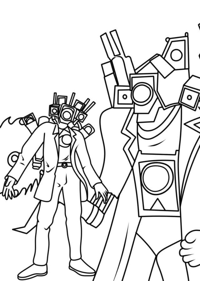 Görüntü Titan Cameraman Boyama Sayfası