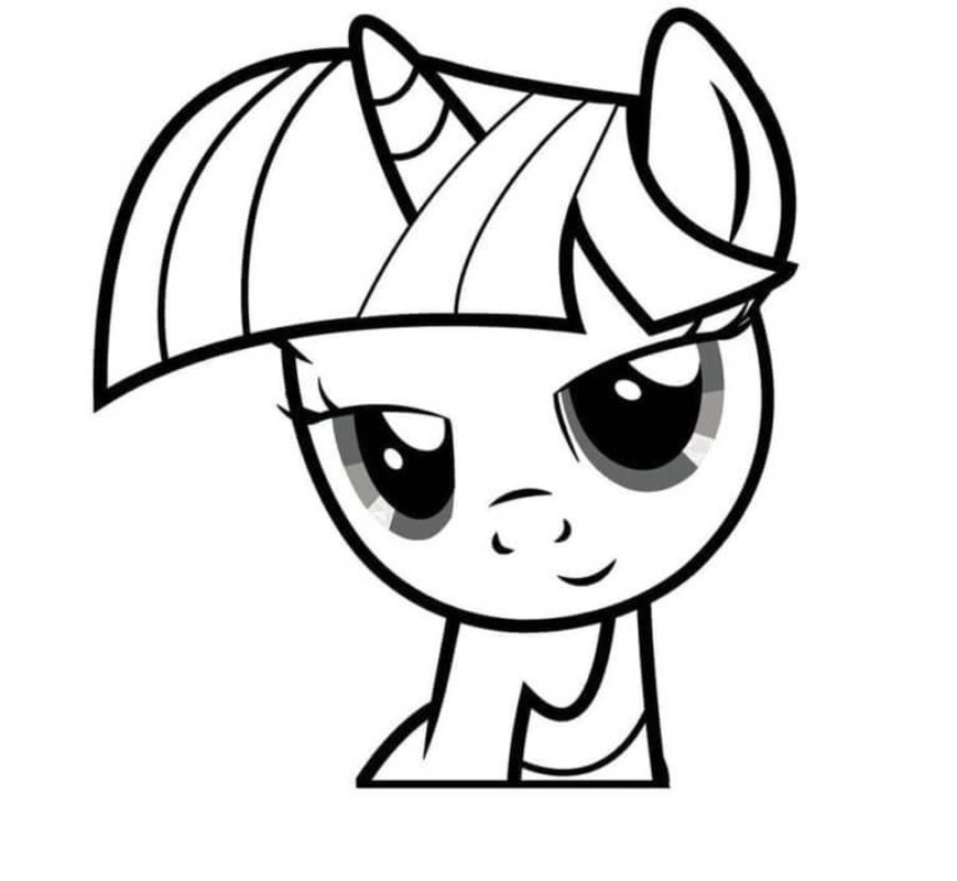 Görüntü Twilight Sparkle Kafa Boyama Sayfası