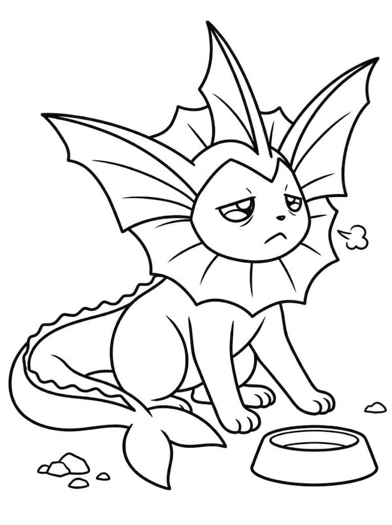 Görüntü Vaporeon ücretsiz Boyama Sayfası