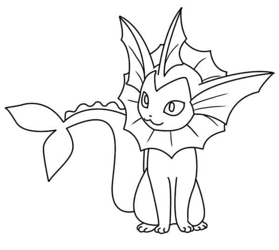 Görüntü Vaporeon Boyama Sayfası