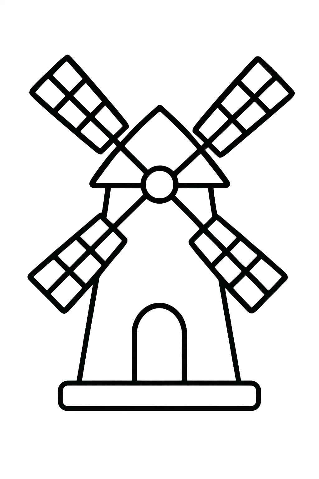 Görüntü Yel Değirmeni ücretsiz yazdırılabilir Boyama Sayfası