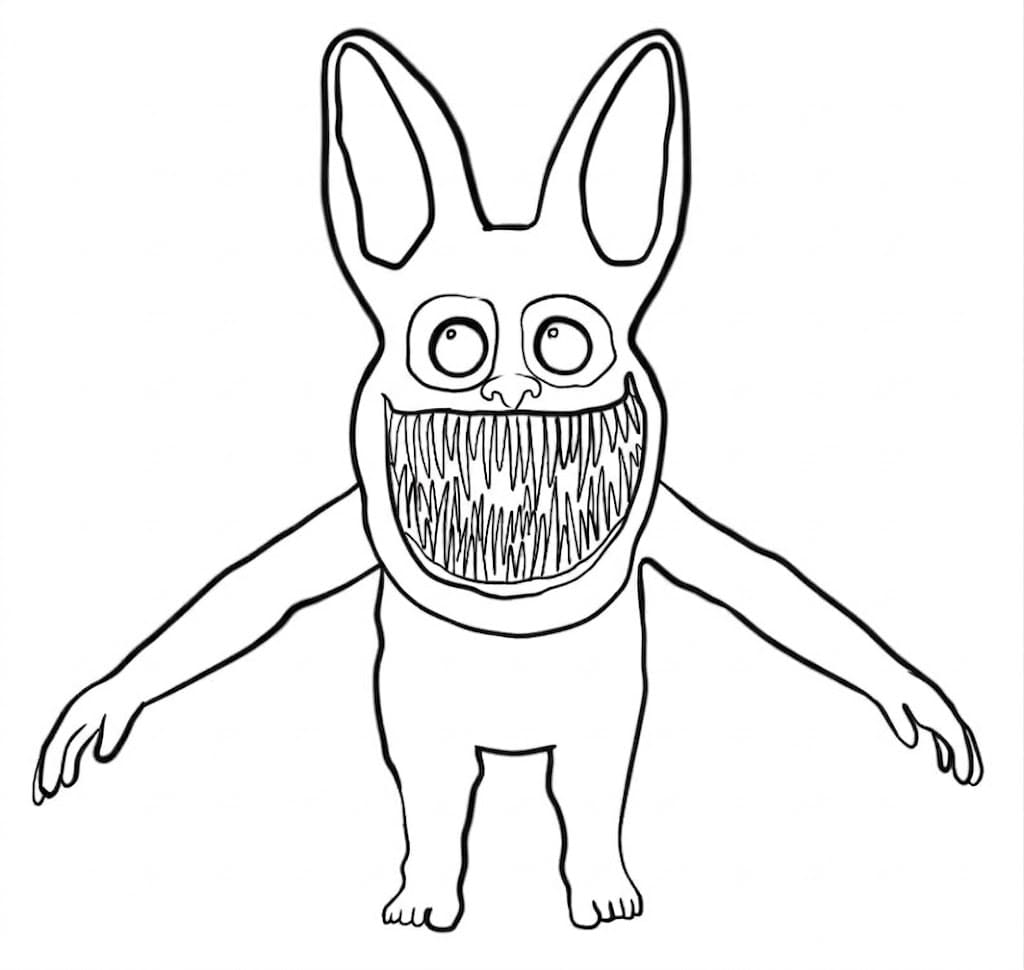 Görüntü Zoonomaly Basit Boyama Sayfası