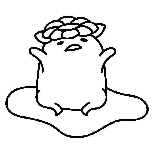 Gudetama Çiçeği çiz Boyama Sayfası