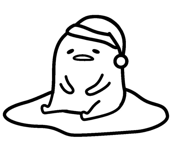 Gudetama Noel'i çiz Boyama Sayfası