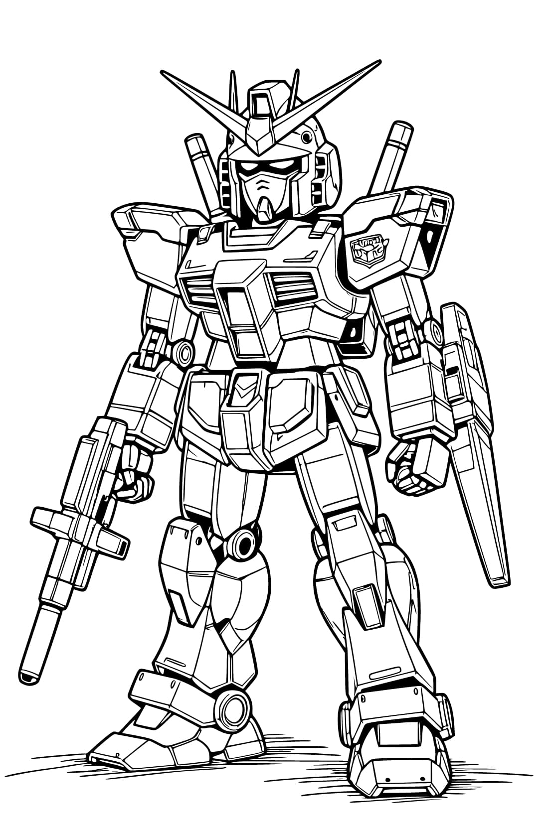 Gundam çocuklar için Boyama Sayfası