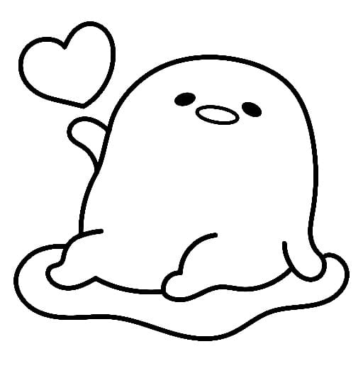 Güzel Gudetama'yı çiz Boyama Sayfası