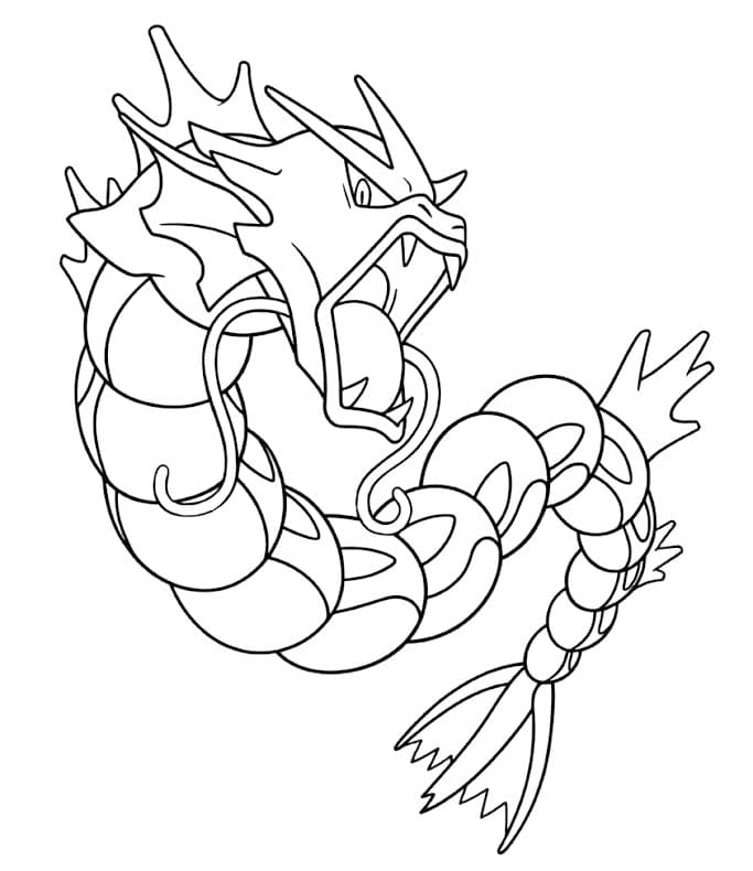 Gyarados Basit Boyama Sayfası