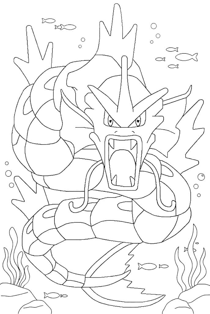Gyarados Çizim Boyama Sayfası