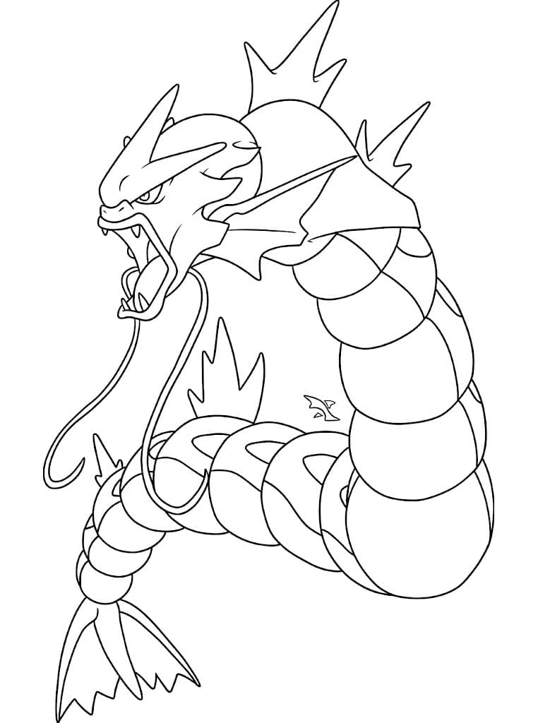 Gyarados ücretsiz yazdırılabilir Boyama Sayfası