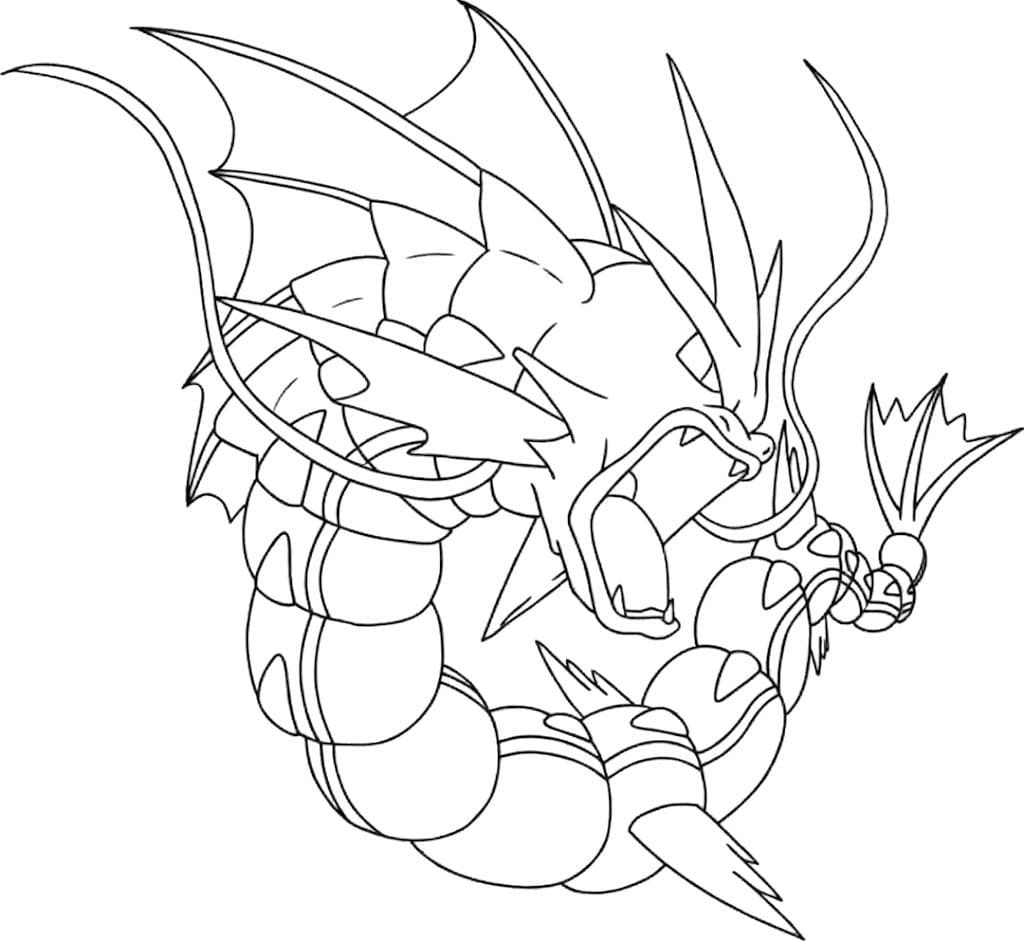 Gyarados ücretsiz Boyama Sayfası