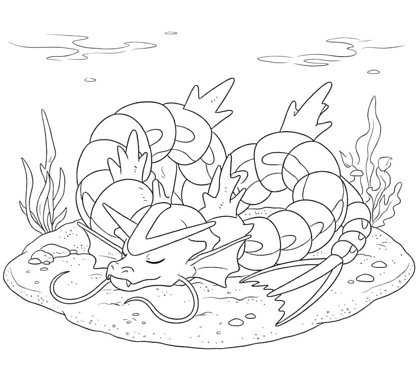 Gyarados yazdırılabilir Boyama Sayfası