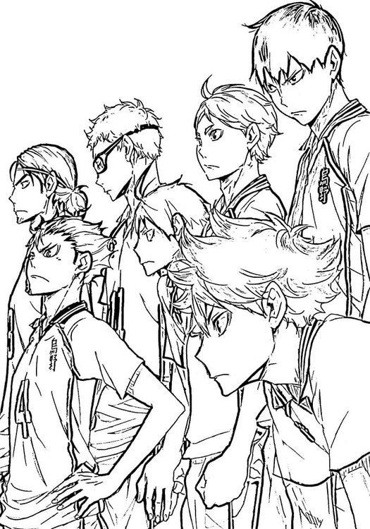 Haikyuu Boyama Sayfaları