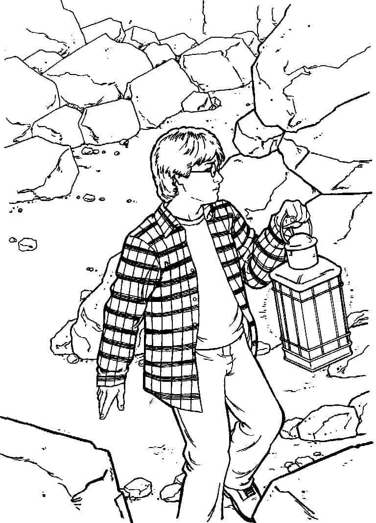 Harry Potter'ı Çizin ücretsiz yazdırılabilir Boyama Sayfası