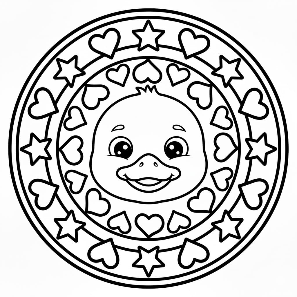 Hayvan Mandala Çizim Boyama Sayfası