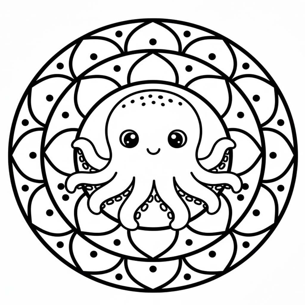 Hayvan Mandala ücretsiz yazdırılabilir Boyama Sayfası