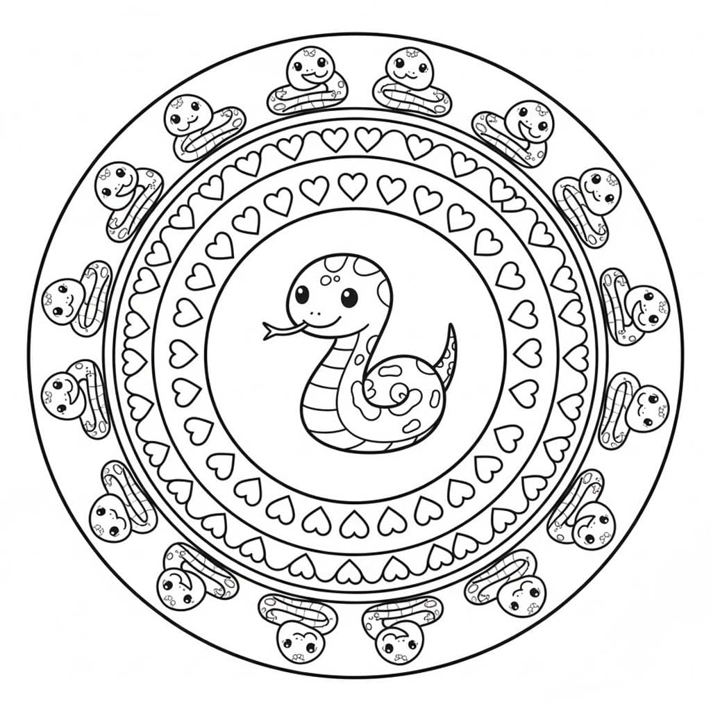 Hayvan Mandala yazdırılabilir Boyama Sayfası