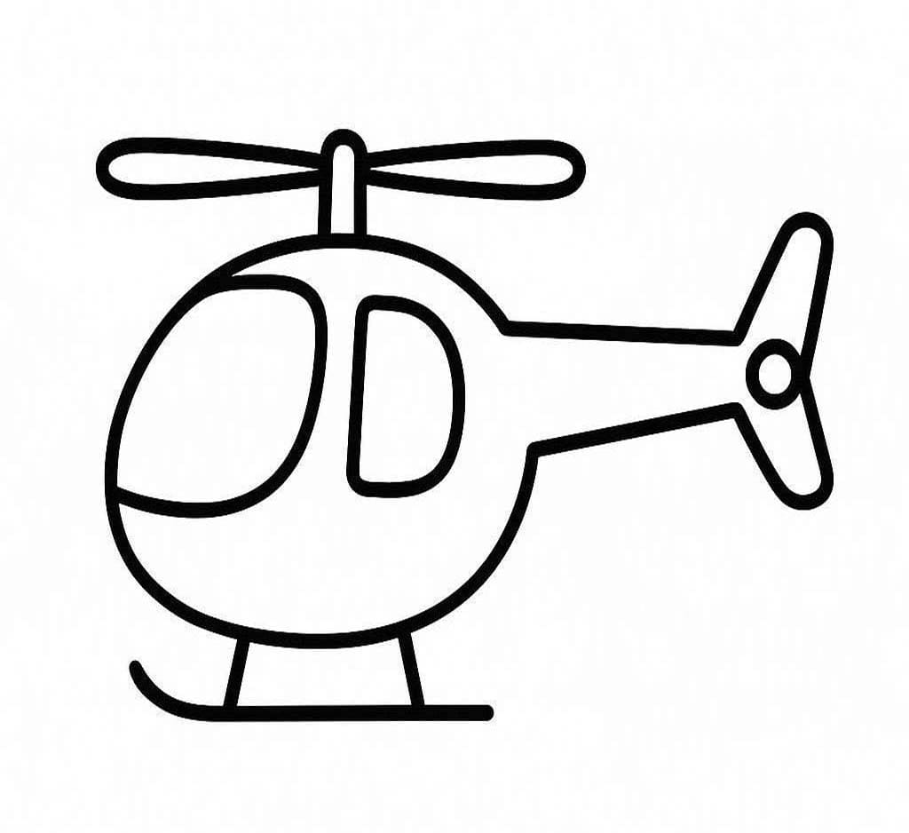 Helikopter çocuklar için ücretsiz Boyama Sayfası