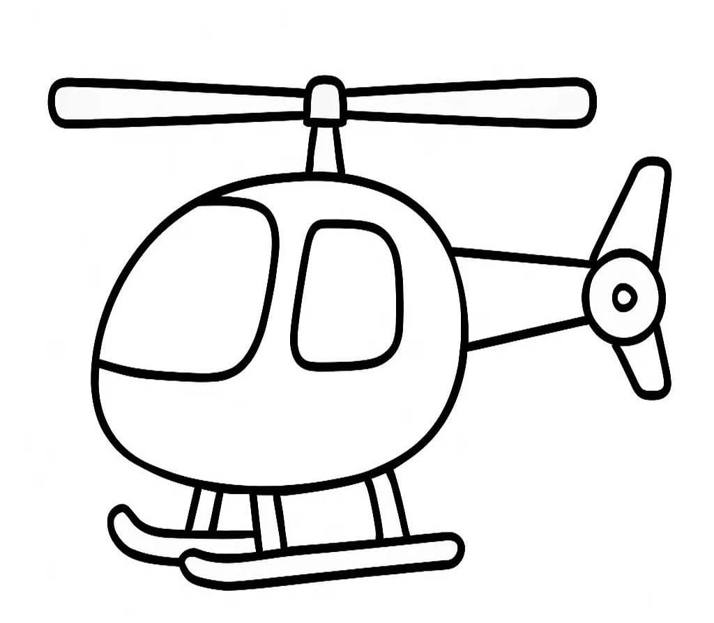 Helikopter çocuklar için yazdırılabilir Boyama Sayfası