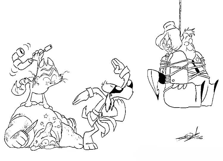 Hong Kong Phooey ücretsiz Boyama Sayfası
