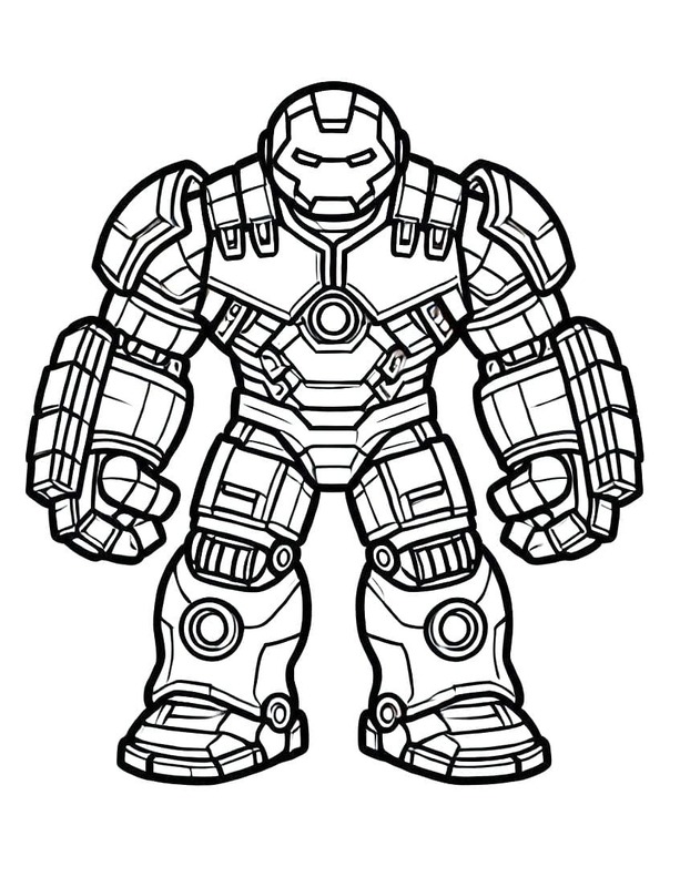 Hulkbuster yazdırılabilir temel Boyama Sayfası