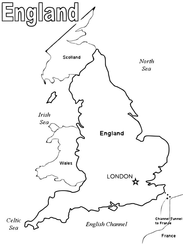 İngiltere Yazdırılabilir Boyama Sayfası