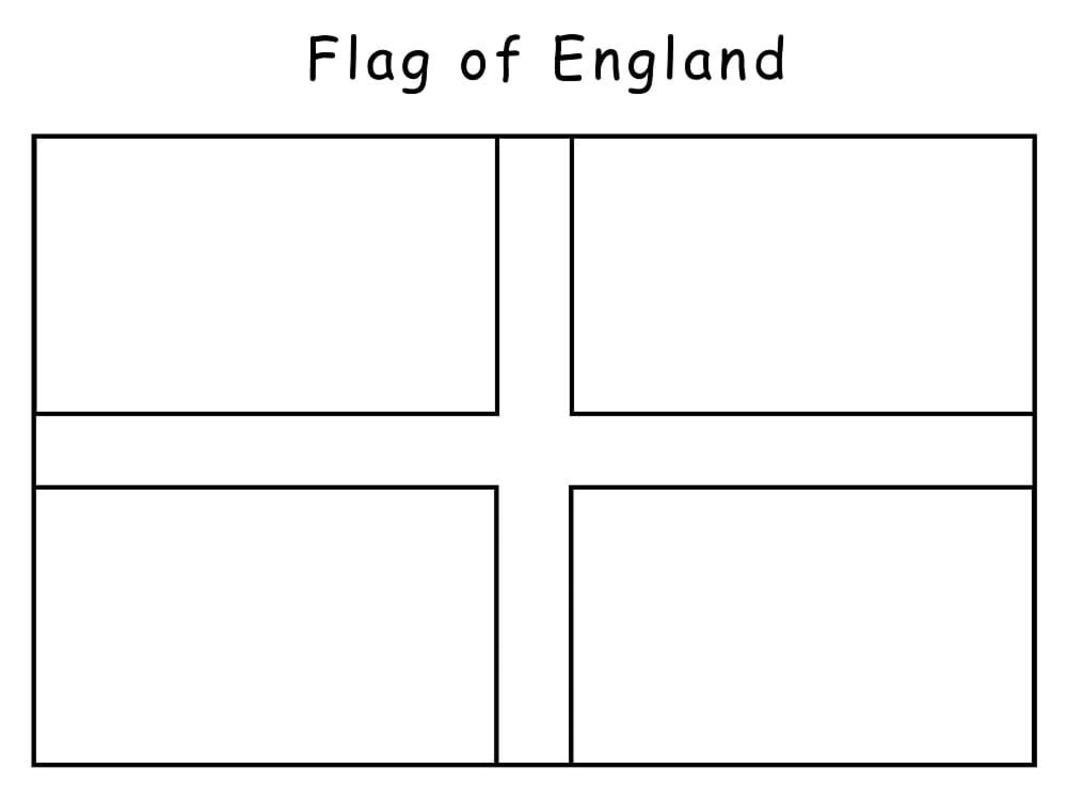İngiltere çocuklar için kolay Boyama Sayfası