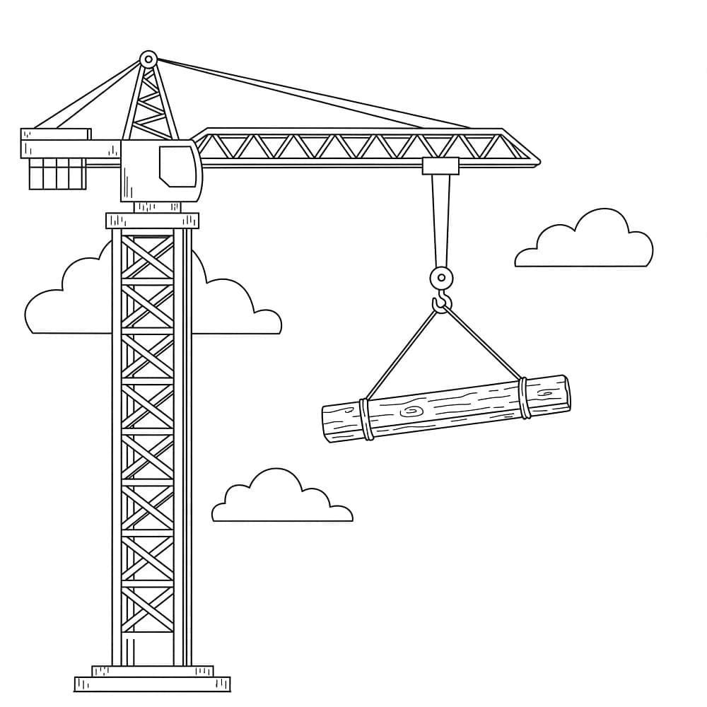 İnşaat Alanı çocuklar için ücretsiz Boyama Sayfası