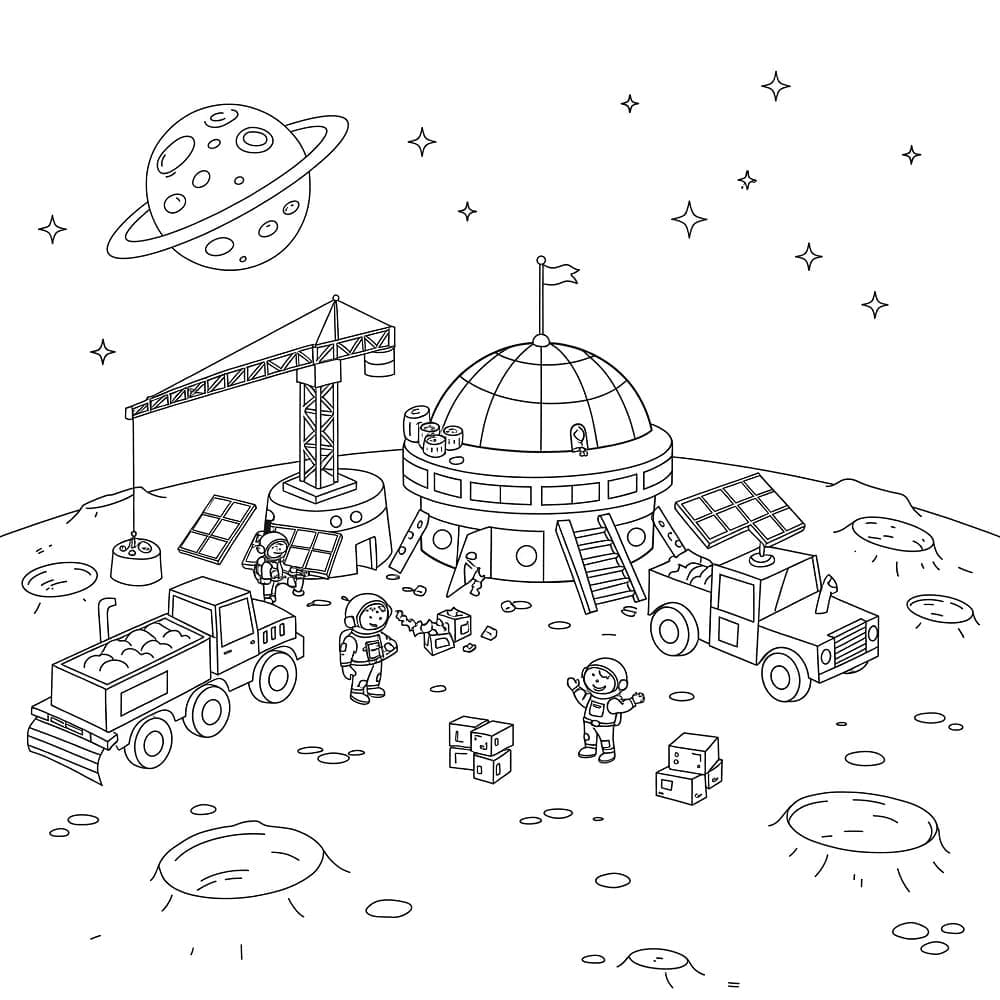 İnşaat Alanı temel Boyama Sayfası