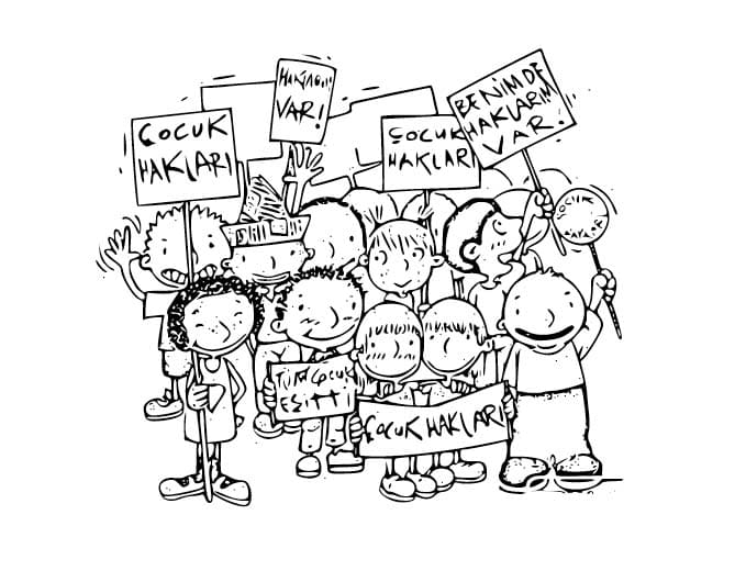 İnsan hakları yazdırılabilir Boyama Sayfası