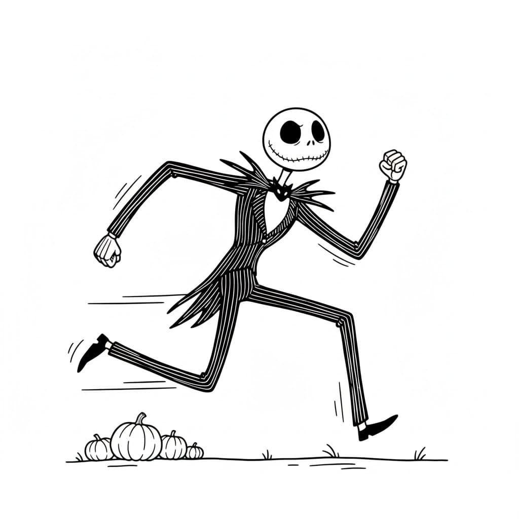 Jack Skellington Yazdırılabilir Boyama Sayfası