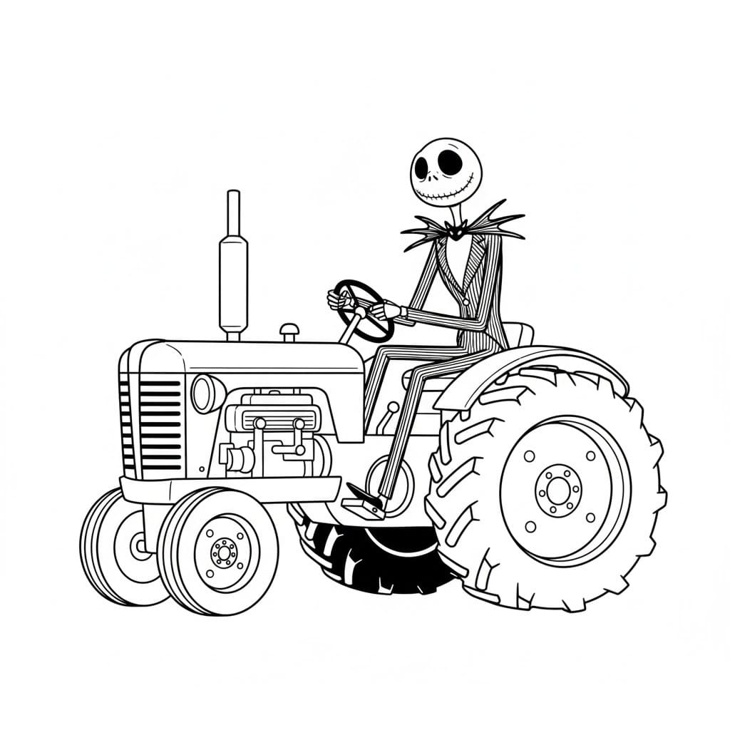 Jack Skellington çocuklar için Boyama Sayfası