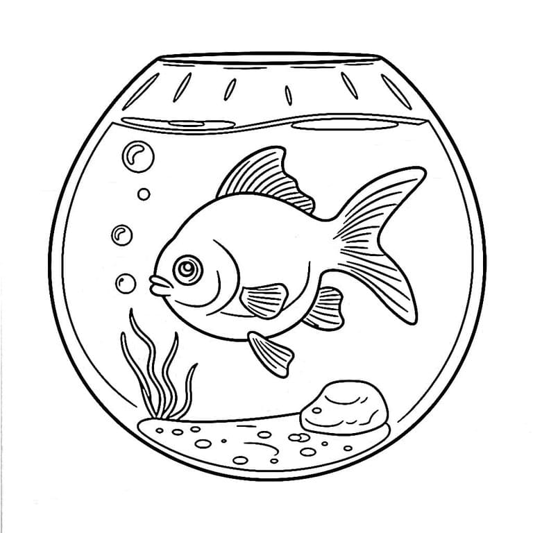 Japon Balığı 5 Boyama Sayfası
