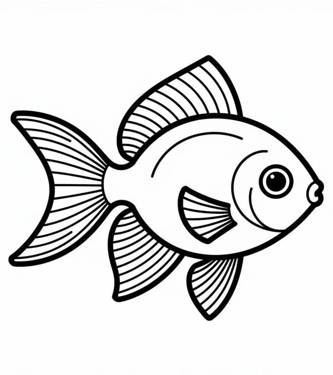 Japon Balığı Ücretsiz Boyama Sayfası