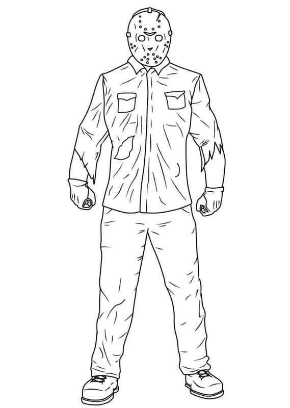 Jason Voorhees Çizim Boyama Sayfası