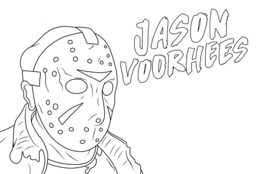 Jason Voorhees Ücretsiz Yazdırılabilir Çiz Boyama Sayfası
