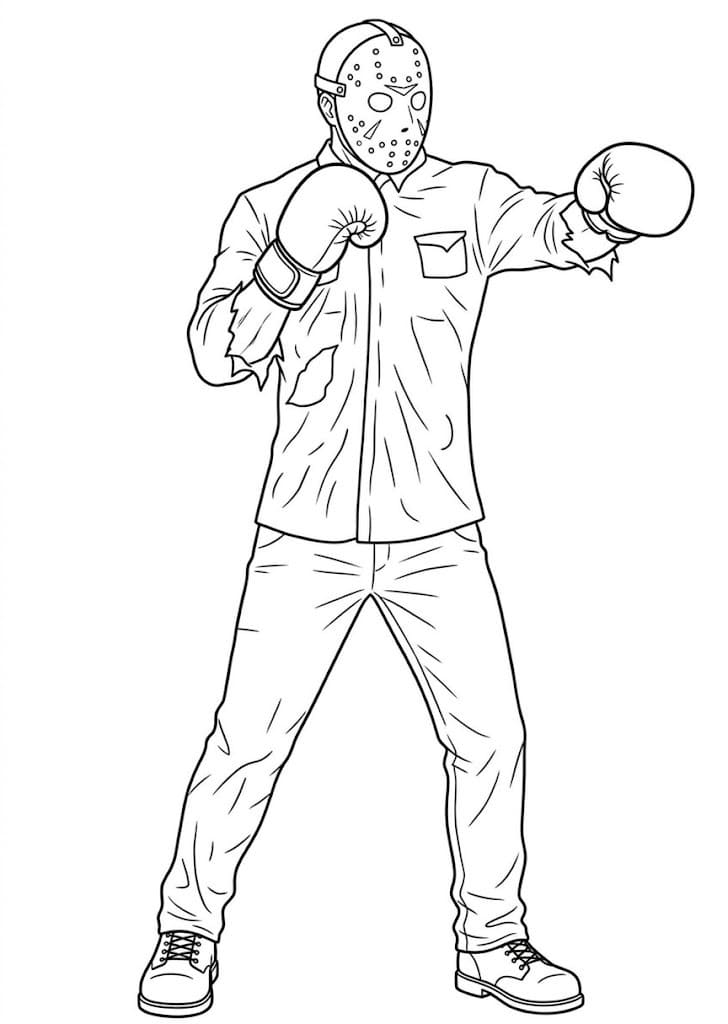 Jason Voorhees resim Boyama Sayfası