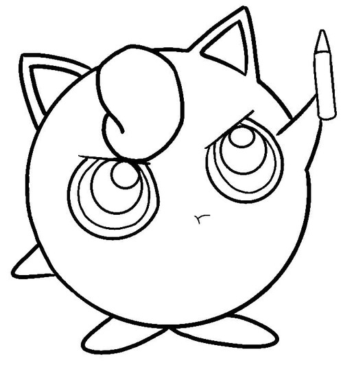 Jigglypuff Görüntü Boyama Sayfası