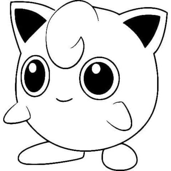 Jigglypuff ücretsiz yazdırılabilir Çiz Boyama Sayfası
