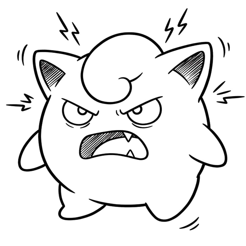Jigglypuff yazdırılabilir Çiz Boyama Sayfası